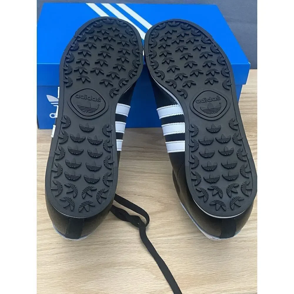 adidas Men’s Samoa Core Black Shoes with White Stripes - Picture 6 of 6